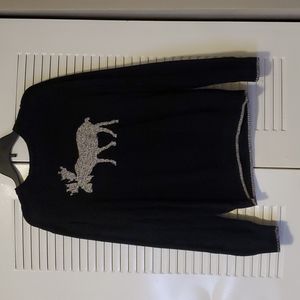Black moose sweater